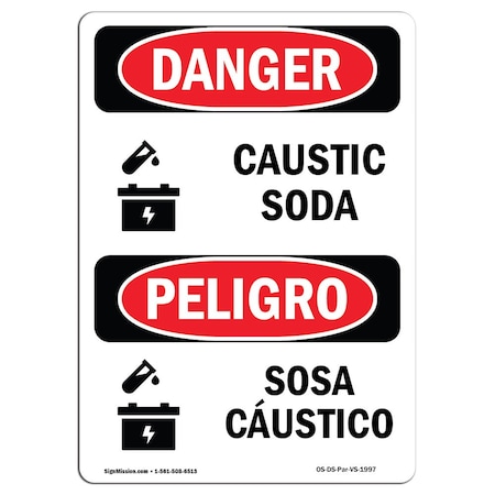 OSHA Danger, 3.5 Height, 5 Width, Decal